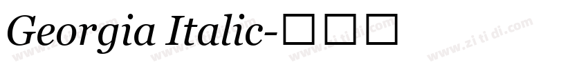 Georgia Italic字体转换